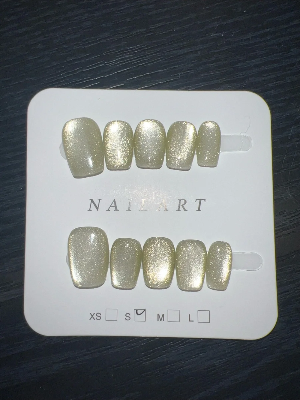 NAILA Shimmery Pearl Gold Press-On Nails